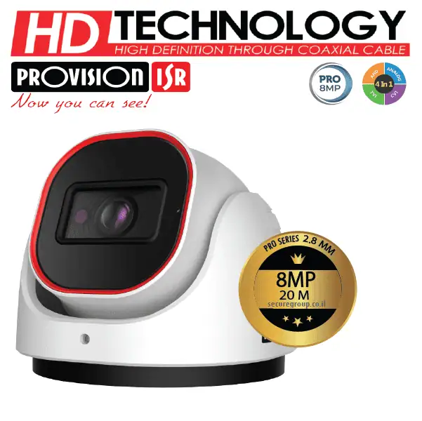 DI-380A 28 מצלמת כיפה DI 380A-28 5MP PROVISION