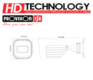 מצלמת צינור I2-350A-28 5MP PROVISION