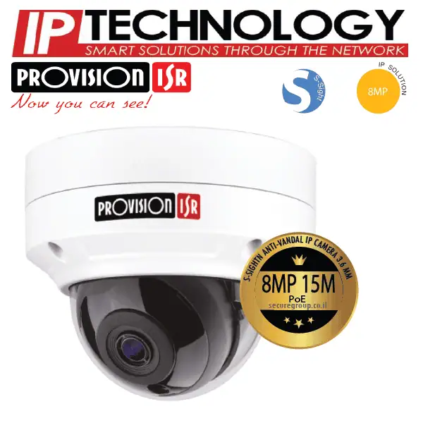 מצלמת כיפה IP DAI 280IP5S36 PROVISION-ISR
