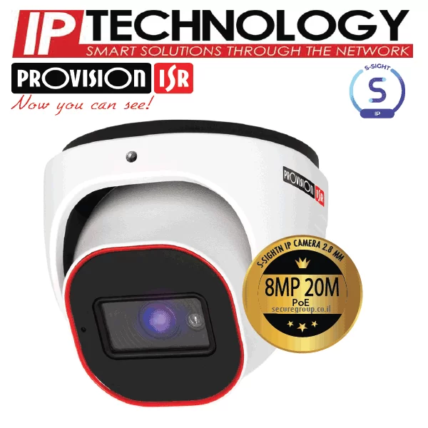 מצלמת כיפה 8MP IP DI 380IPS-28 PROVISION-ISR