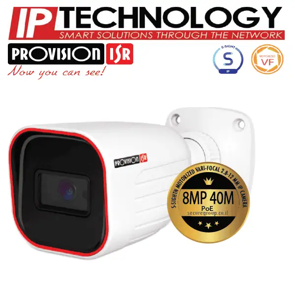 מצלמת צינור חשמלית 8MP I4-380IPS-MVF מבית PROVISION-ISR
