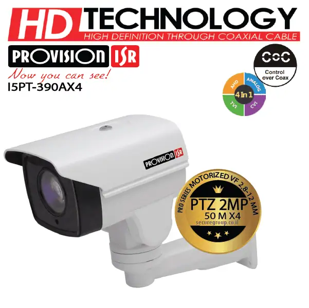 מצלמה ממונעת זום X4 דגם I5-PT-390AX4 מבית PROVISION