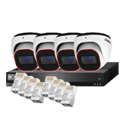 מערכת הקלטה NVR5-4100PX עם 4 מצלמות IP