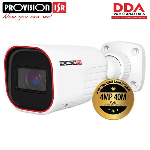 מצלמת צינור 4MP עם אנליטיקה מתקדמת מבית PROVISION-ISR