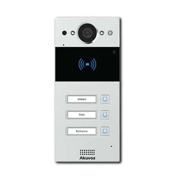 פנל אינטרקום IP עם מצלמה 3 לחצנים משולב קורא קרבה