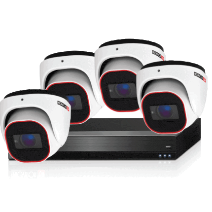 קיט מצלמות אבטחה NVR5 8CH כולל 4 מצלמות IP