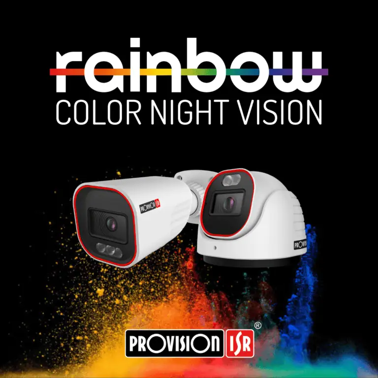 מצלמות אבטחה לראיית לילה בצבע סדרת Rainbow