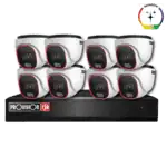 קיט 8 מצלמות אבטחה לראיית לילה בצבע