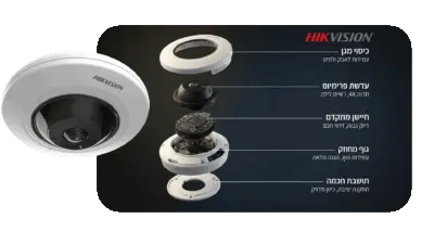 מצלמת Hikvision 5MP עין הדג DS-2CD2955G0