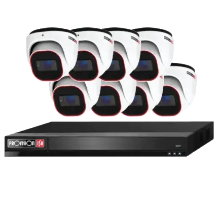 קיט 8 מצלמות אבטחה PROVISION SH-8100A5N-5L(MM)
