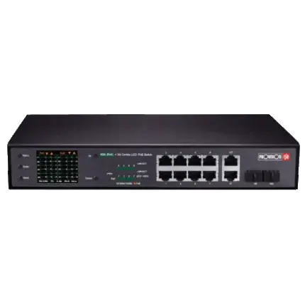 מתג Provision POES-08120GCL+2Combo LCD